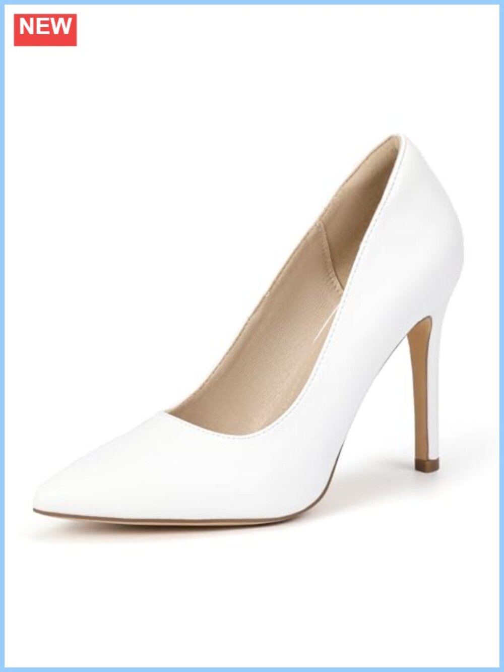 Stiletto Pumps for Women 4 Inch High Heels Pointed Toe Closed Toe Dress Shoes